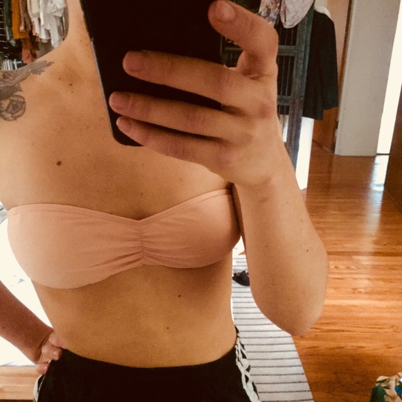 Forever 21 Other - Light peach Coral bandeau bikini top nude swim m Forever 21 Other - Light peach Coral bandeau bikini top nude swim m